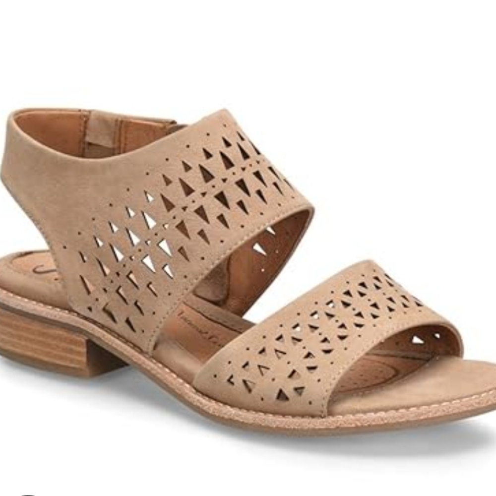 Sofft Women Nell Leather Open Toe Ankle Heels Stylish Cut Out Sandals Shoes 6M